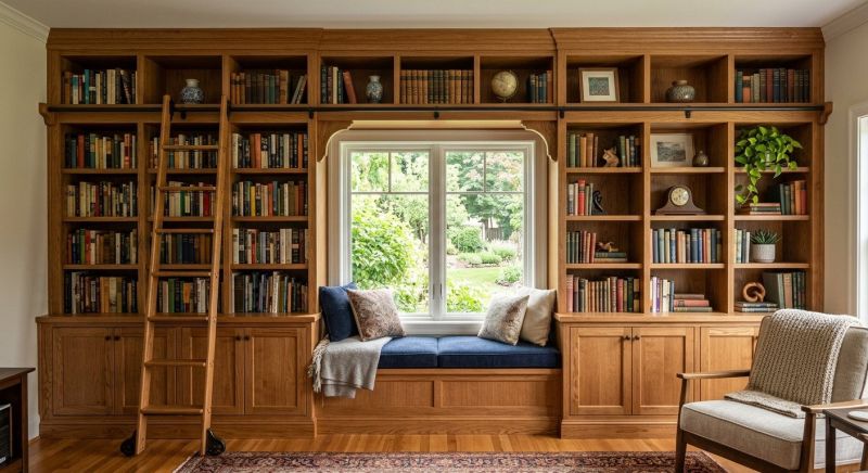Built In Bookcase Installation in Raleigh, NC