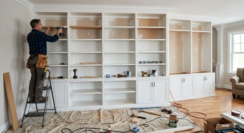 Custom Bookcase Installation in Fairfax, VA