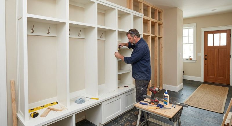 Mudroom Shelving Installation in Raleigh, NC
