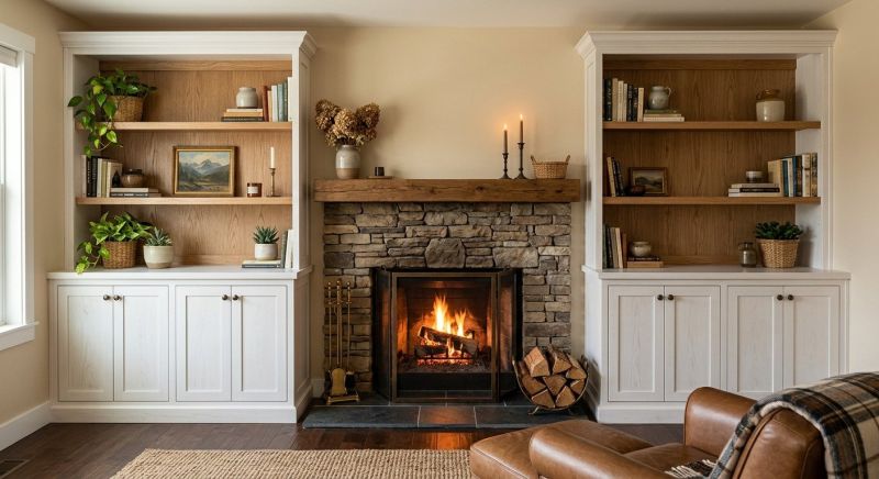 Fireplace Cabinet Installation in Winston Salem, NC