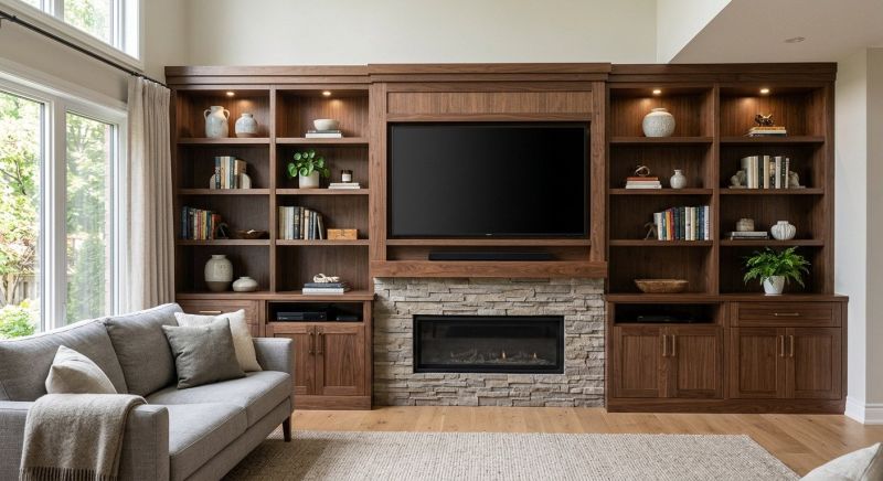 Fireplace Cabinet Installation in Winston Salem, NC